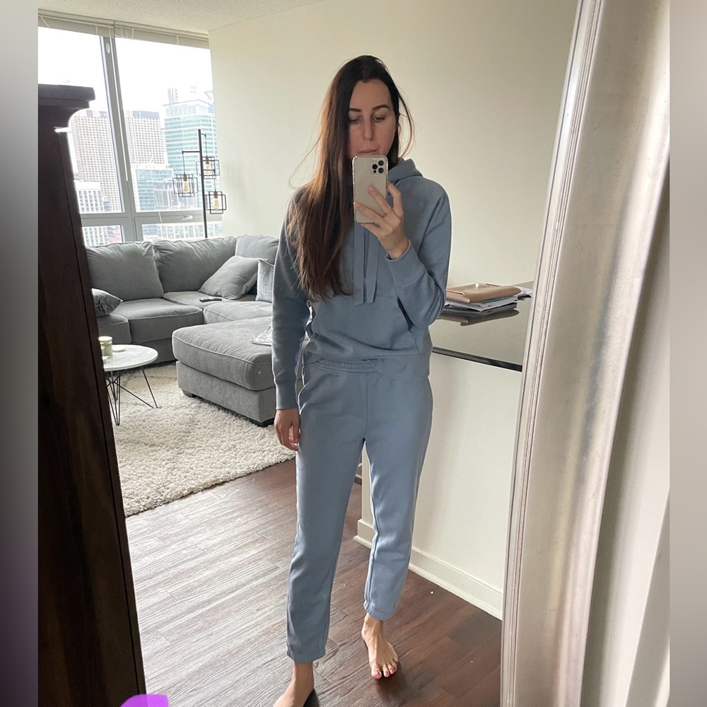 Banana Republic steel blue hoodie sweatshirt & jogger sweatpants set